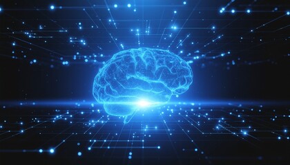 human brain in the night