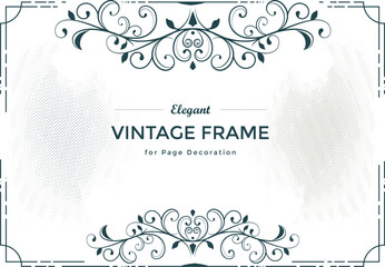 Template of decorative vintage frames with rectangular shape borders, retro antique style, elegant ornamental design elements, classic heritage vector collection