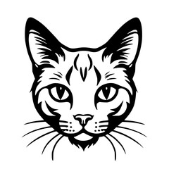 Fototapeta premium illustration of cute cat head