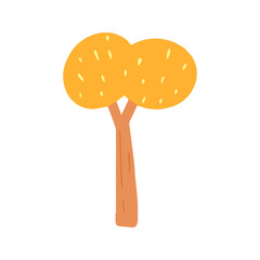 Autumn Tree with Yellow and Orange Leaves