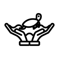 Ocean Conservation Vector Line Icon Design