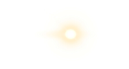 Warm Yellow Glow Lens Reflection, Bright glowing abstract lens flare in golden tones