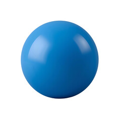 Obraz premium A single, solid blue sphere, isolated on a pure white background, with subtle light reflections