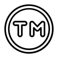 Trademark Symbol Vector Line Icon Design