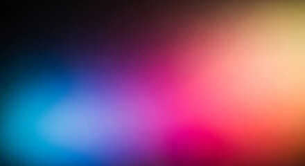 Fototapeta premium Vibrant gradient blur of blue pink purple and yellow light abstract background