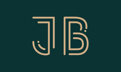 JB j jb initial logo | initial based abstract modern minimal creative logo, vector template image. luxury logotype logo, real estate homie logo. typography logo. initials logo