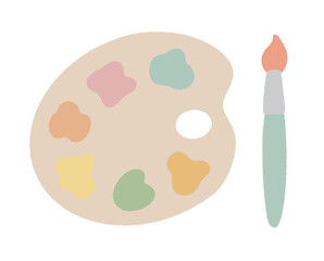 Palette and Brush