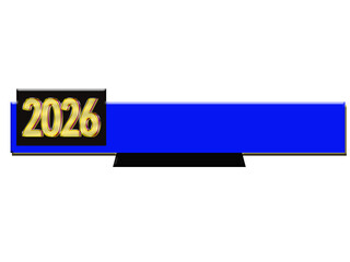 Creative 2026 New Year Title with Fireworks and Festive Background Illustration