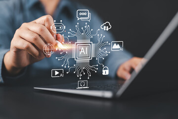 Artificial intelligence technology ai digital innovation image generation chatbot business...