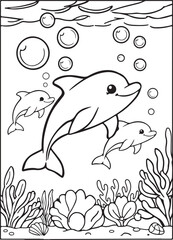 Animal Line Art silhouette vector illustration