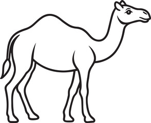Fototapeta premium Animal Line Art silhouette vector illustration