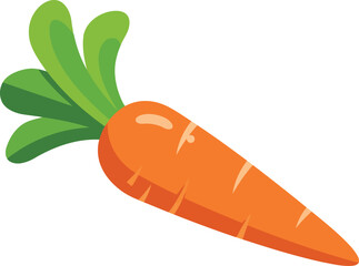 Vibrant orange carrot with green stems fresh organic root vegetable healthy food ingredient vector