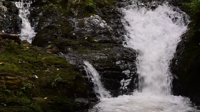 Huai To Waterfall is located in Khao Phanom Bencha National Park. It is the most beautiful waterfall in the park. Its source comes from the Phanom Bencha mountain range