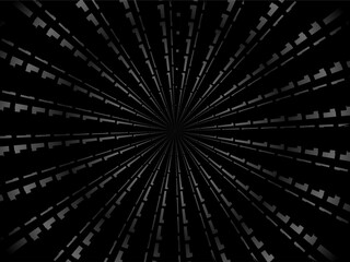 Abstract futuristic dark black background with circular wave design. Realistic 3d wallpaper with modern digital patterns. Perfect background for posters, websites, brochures, banners, apps, etc.