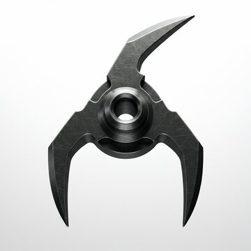 Metallic triple bladed throwing star
