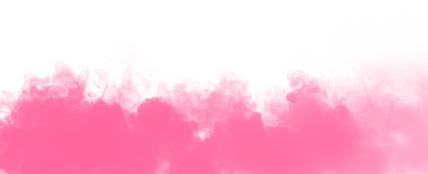 Pink stage smoke mist effect transparent PNG, isolated background cutout, fog machine cloud