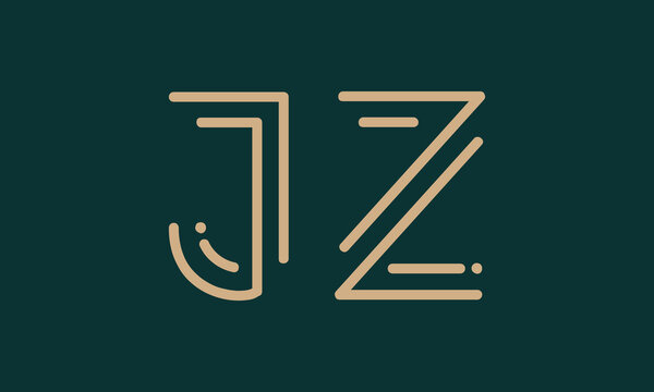 JZ j jz initial logo | initial based abstract modern minimal creative logo, vector template image. luxury logotype logo, real estate homie logo. typography logo. initials logo