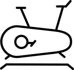 Cycle trainer icon. Ellipsoid gym machine vector icon. Vector graphics and not Artificial Intelligence, logo illustration. Replaceable vector design.