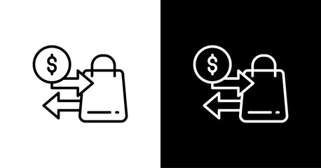 Direct Selling  White Icon Set Design