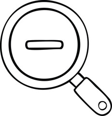 Zoom Out Icon Magnifying Glass Minus Sign for Graphic Design and User Interface