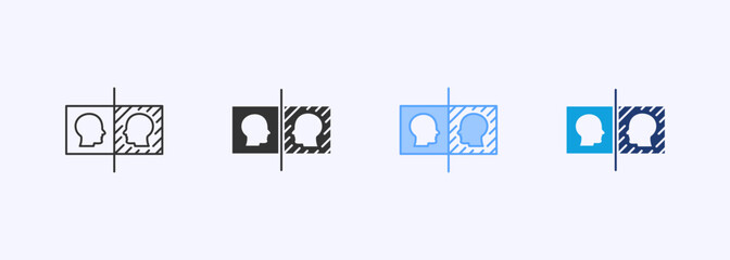 Self Reflection Icon Set Multiple Style Collection