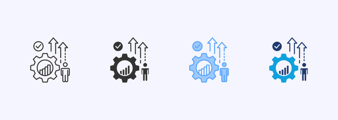 Talent Development Icon Set Multiple Style Collection