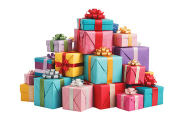 Fototapeta premium Colorful presents in a pile offer cheer and celebration moments