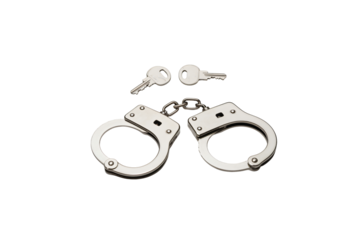 Handcuffs and keys symbolizing security, justice, and freedom