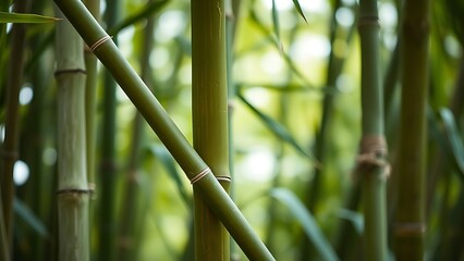 clacking. Bamboo stalks knocking together in the wind, close-up of intersecting canes. bar promotions, beverage menus, designed for product packaging and bar promotions, elevates brand perception.