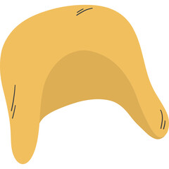 Yellow Winter Hat With Ear Flaps And Pom Pom Isolated On White Background Winter Accessory For Cold Weather Protection And Fashionable Headwear