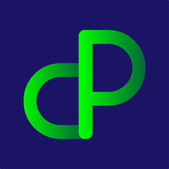 C P letter logo