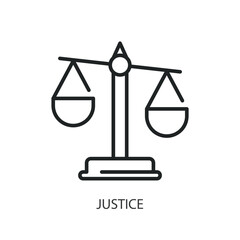 Justice thin line icons. Original vector illustration.