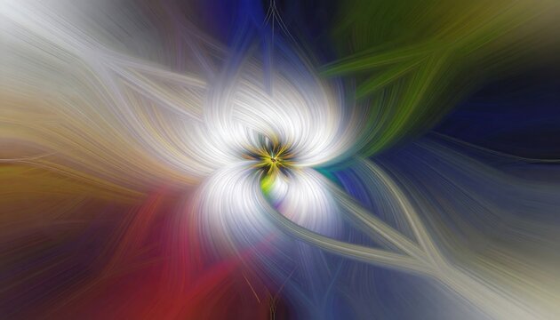Radiant swirl of light forming an abstract flower - Powered by Adobe