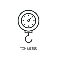 Ton meter thin line icons. Original vector illustration.