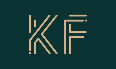 KF k kf initial logo | initial based abstract modern minimal creative logo, vector template image. luxury logotype logo, real estate homie logo. typography logo. initials logo
