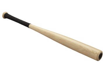 Classic wooden baseball bat ready for the game winning hit today