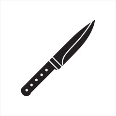 Knife Stencil Icon Vector Illustration