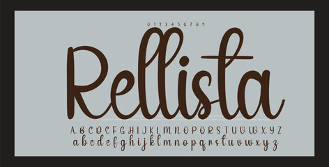Font Handwritten Glossy Script Text Effect