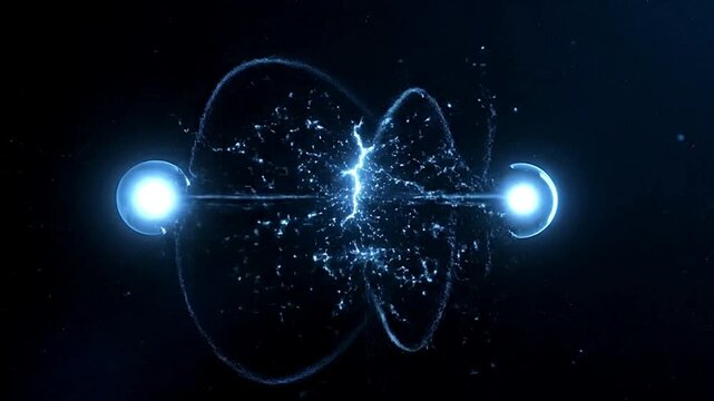 Glowing blue orb with light rays emanating in a dark space environment creating a cosmic atmosphere