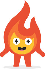 Cute Fire Character Element