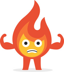 Cute Fire Character Element
