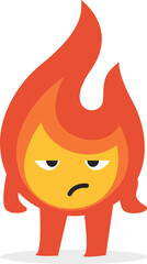 Cute Fire Character Element