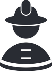 Fototapeta premium Glyph Occupation Icon Element