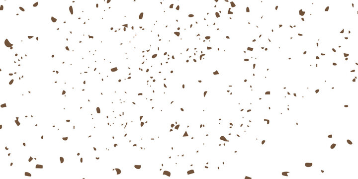 Versatile Vector Background Floating Crumbs Pattern. Light, airy crumbs gently drifting upwards on a crisp white canvas. This clean, editable design is perfect for food packaging, web banners, or che