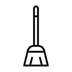 Minimalist Broom Line Icon