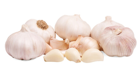 Top view fresh peeled garlic cloves