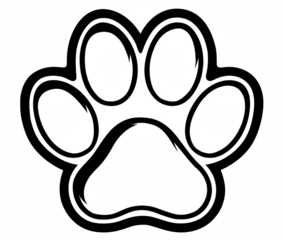 Paw print of dog isolated on transparent background. cat paw print. cat walk foot print. Paw print of dog PNG