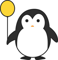 Cute Cartoon Penguin Element