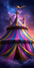 Circus Tent created with Generative AI Technology, ai, generative