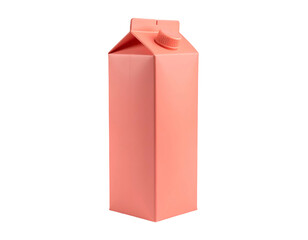 Fototapeta premium A tall, vertical, light-red carton of liquid with a spout, set against a black background